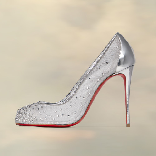 NIGO Christian Louboutin X Maison Margiela Women's Bridiela Una Strass High Heels Spring Summer Autumn Round Toe Calfskin Pure Color Split Toe Fine Heel 10cm High Heeled Single Shoes Ngvp #nigo1546