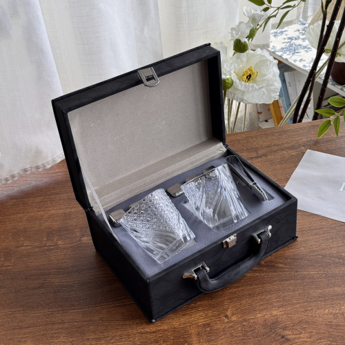 NIGO Dior Metal Ice Cube Wine Glasses Gift Box (2 Clear Wine Glasses 6 Ice Cubes) #nigo76592