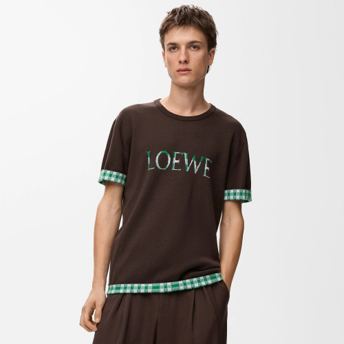 NIGO Loewe Men's And Women's Summer Fashion Casual Crew Neck Pullover Short Sleeve Knit T Shirt with Turned Up Sleeves T-shirt #nigo79298