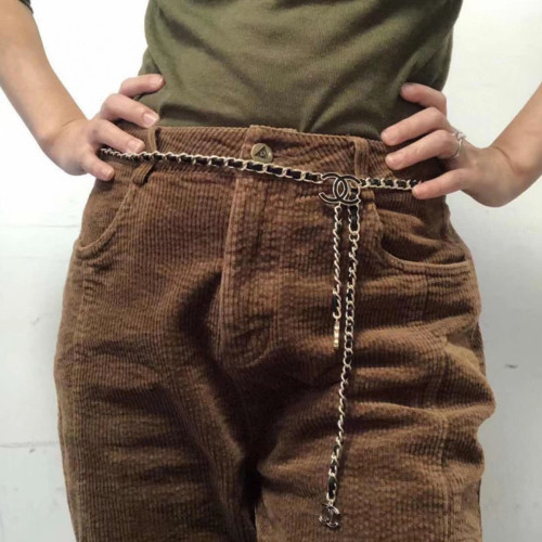 NIGO Chanel Women's Chain Belt Logo Metal Leather Chain Fashion Temperament Luxury Belt Jewelry Accessories #nigo81238