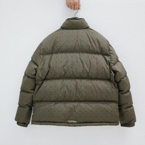 NIGO Chrome Hearts Men's And Women's Winter Fashion Classic High Neck Single Button Solid Color Classic All Over Print Cotton Outerwear Jacket #nigo79232