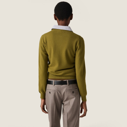 NIGO MiuMiu Women's Fall/Winter Fashion Classic Solid Color Lapel Single Breasted Solid Color Knit Long Sleeve Cardigan #nigo79241