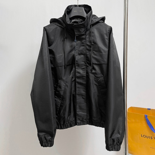 NIGO Louis Vuitton Men's Spring And Autumn Nylon Windproof Jacket Zipper Drawstring Inner Logo Jacquard Casual Hoodie #nigo81728