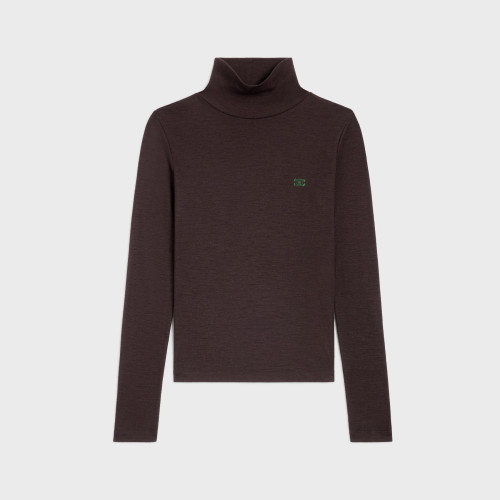 NIGO Celine Women's Fall/Winter Fashion Casual High Neck Long Sleeve Logo Mini Label Solid Color Wool Base Layer Sweater #nigo79263