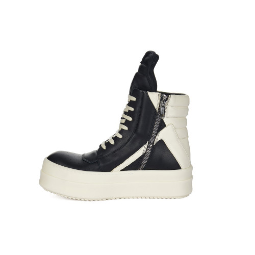 NIGO Rick Owens Men's And Women's Fall/winter Fashion Casual Round Toe Lace Up High Top Thick Sole Side Zip Sneakers Shoes #nigo79252