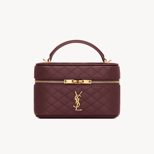 NIGO SAINT LAURENT GABY VANITY BAG Ladies Solid Color Detachable Adjustable Shoulder Strap Lambskin Shoulder Handbag Cosmetic Bag #nigo76574