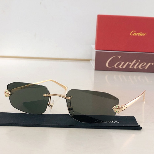 NIGO Cartier PANTHÈRE DE CARTIER Men's and Women's Solid Colour Lens Legs Logo Styling Irregular Shape Sunglasses Eyeglasses Glasses #nigo76612
