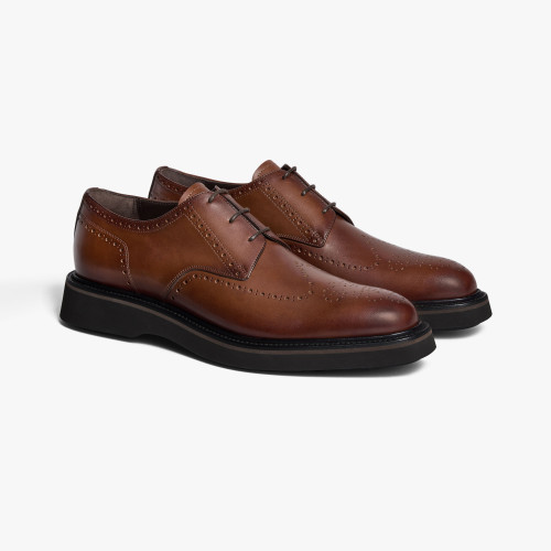 NIGO Berluti Alessio Natural Men's Spring/Fall Fashion Classic Leather Brogue Oxford Shoes with Thick Rubber Sole Calfskin Derby Shoes #nigo78573