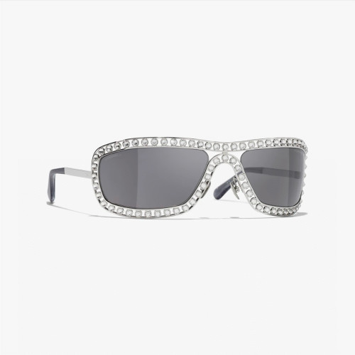NIGO Chanel Men's and Women's Gemstone-Embellished Rectangular Sunglasses Full-Frame Sunglasses with Solid Color Frames Casual and Fashionable Eyewear Accessories #nigo81744