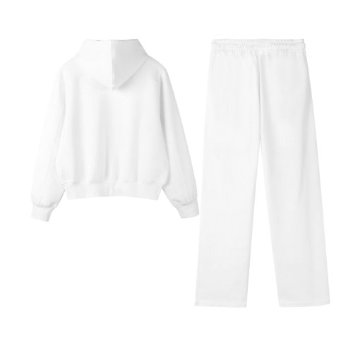 NIGO Brunello Cucinelli Men's And Women's Spring/fall Fashion Casual Solid Color Hooded Zipper Jacket With Logo Trim Solid Color Elastic Waist Casual Wide Leg Pants Pants Suit Set #nigo79265