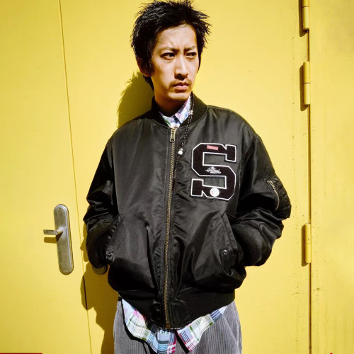 NIGO Supreme Supreme X Hiroshi Fujiwara Goodenough Collaboration Men's Autumn/winter Ss25 Patch Logo Design Zip-up Long-sleeved Jacket Includes Eight Diy Customisation Badges Ngvp #nigo2627