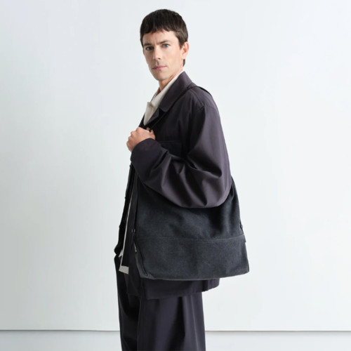 NIGO Lemaire Women's Canvas Tote Bag Fashion Trend Denim Splicing Leather Large Bags Shoulder Bag Ngvp #nigo1733