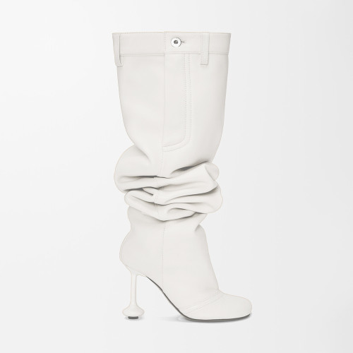 NIGO Loewe Women's Over-the-Knee Boots Solid-Color Leather Extra-Long Leg Boots Casual Shoes 10cm Heel Height #nigo81718