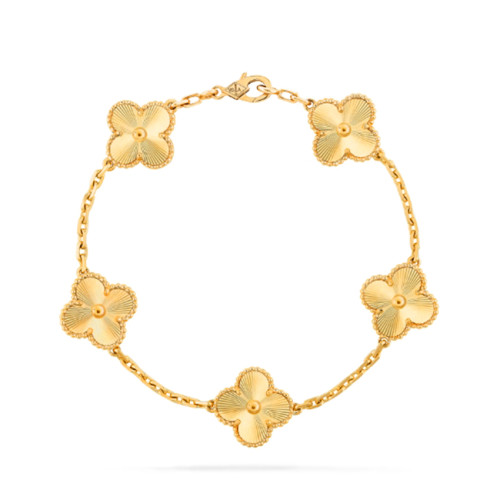 NIGO Van Cleef&Arpels Women's Vintage Alhambra Bracelet Solid Color Fashion 5 Four Leaves Lucky Patterns Jewelry Accessories #nigo81174