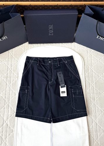NIGO Dior Men's Summer Solid Color Cotton Twill Fabric Mid-Rise Shorts #nigo76582
