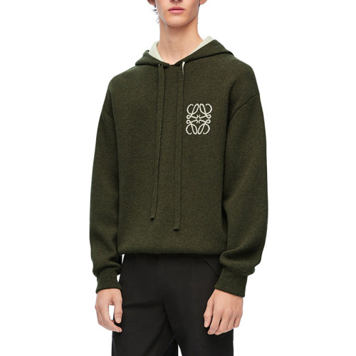 NIGO Loewe Men's High-Street Logo Jacquard Double-Layer Wool Casual Solid-Color Spring/Fall Long-Sleeve Pullover Hoodie Sweatshirt #nigo81712