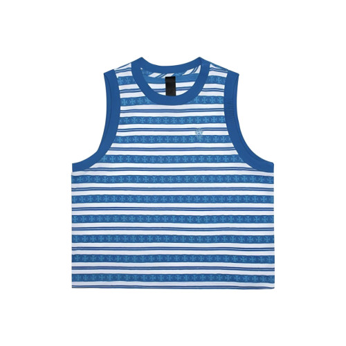 NIGO Chrome Hearts Women's Summer Striped Jacquard Sword Embroidered Sleeveless Tank Top #nigo76584