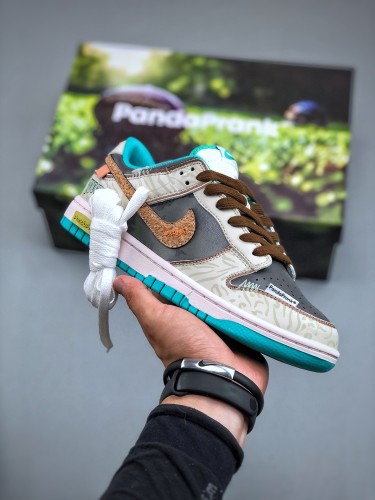 NIGO NIKE Dunk Men's And Women's Colorblocking Four Seasons Low Top Round Toe Lace Up Casual Sneakers Shoes #nigo75424