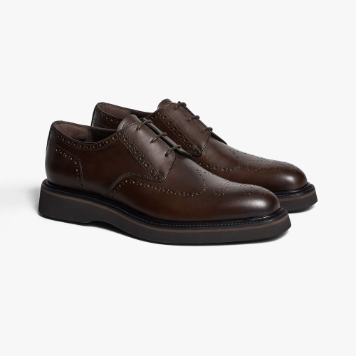 NIGO Berluti Alessio Natural Men's Spring/Fall Fashion Classic Leather Brogue Oxford Shoes with Thick Rubber Sole Calfskin Derby Shoes #nigo78573