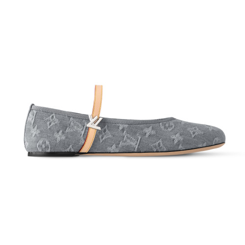 NIGO Louis Vuitton x TM ROMY Women's Spring/fall Fashion Classic Round Toe Slip On Logo Print Flat Mary Jane Ballet Flats  Shoes #nigo79212