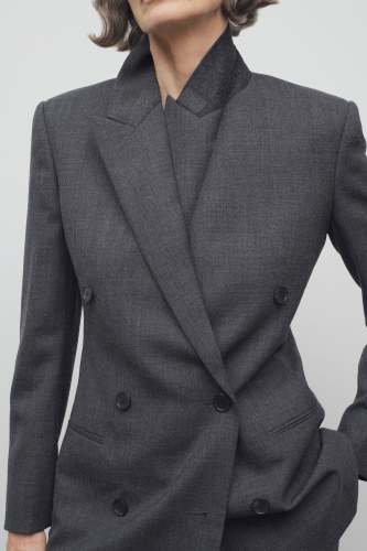 NIGO THE ROW Women's Spring And Autumn Solid Color Double Breasted Long Sleeve Lapel Fitted Wool Blazer Jacket Ngvp #nigo1133