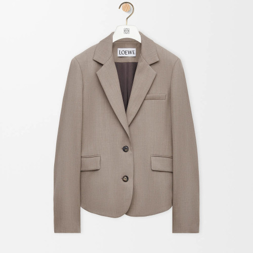 NIGO Loewe Women's Spring/fall Classic Solid Color V Neck Single Button Long Sleeve Blazer Paired With Solid Color Elastic Waist Straight Leg Suit Pants Suit Set #nigo79228