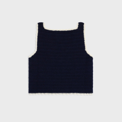 NIGO Celine Women's Summer Fashion Casual Square Neck Sleeveless Handmade Crochet Vest #nigo79293
