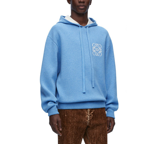 NIGO Loewe Men's High-Street Logo Jacquard Double-Layer Wool Casual Solid-Color Spring/Fall Long-Sleeve Pullover Hoodie Sweatshirt #nigo81712