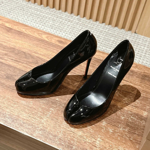 NIGO Christian Louboutin X Maison Margiela Women's Spring And Summer Split-toe High Heels Temperament Luxury Red Bottom Within The High Leather Single Shoes Ngvp #nigo1599