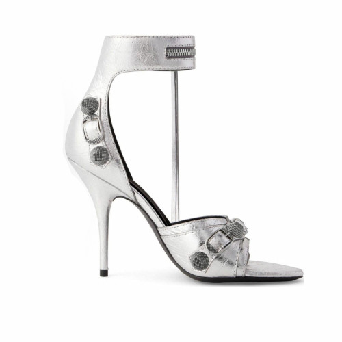 NIGO Balenciaga Cagole High Heeled Sandals Women's Spring And Summer Fashion Metal Rivets High Heeled Leather Shoes #nigo81237