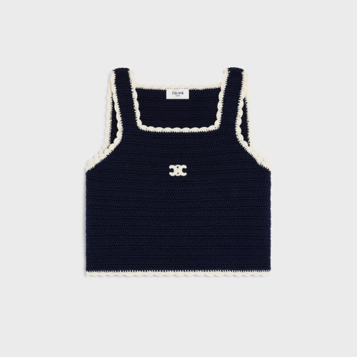 NIGO Celine Women's Summer Fashion Casual Square Neck Sleeveless Handmade Crochet Vest #nigo79293