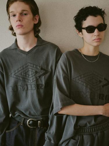 NIGO JieDa x Umbro Men's Spring/Summer Logo Embroidered Distressed Collar Long-Sleeve Polo Shirt Retro Casual Elastic Knit Sports Trouser Solid-Color Pants Ngvp #nigo2576