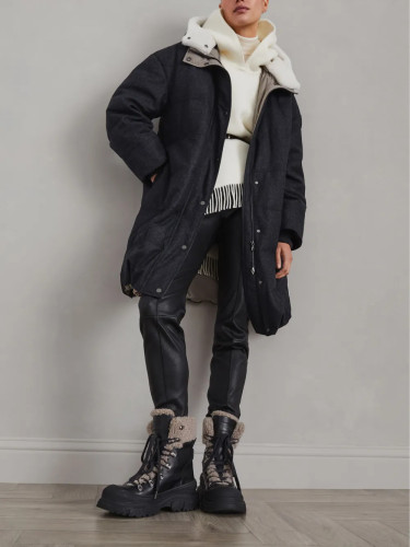 NIGO Brunello Cucinelli Women's Fall/Winter Patchwork Ankle Boots Suede Round-Toe Lace-Up Short Boots Solid-Color Snow Boots Shoes Ngvp #nigo2558