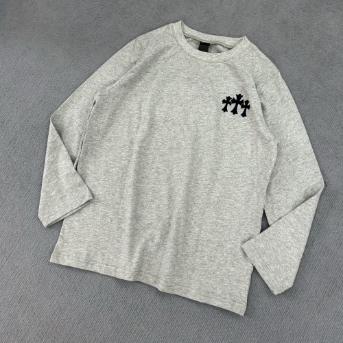 NIGO Chrome Hearts Women's Summer Solid Color Letter Print Round Neck Cotton Long Sleeve T-Shirt #nigo76587