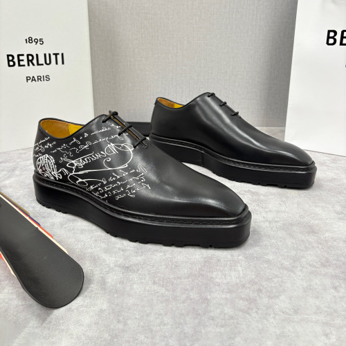 NIGO Berluti Men's Spring/Fall Classic Elegant Leather-Sourced Elastic Formal Midsole Dress Shoes #nigo78574