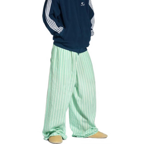 NIGO Balenciaga Men's & Women's Striped Elastic Waist Cotton Solid Color Loose-Fit Pajama Pants All-Season Casual Long Pants Ngvp #nigo2346
