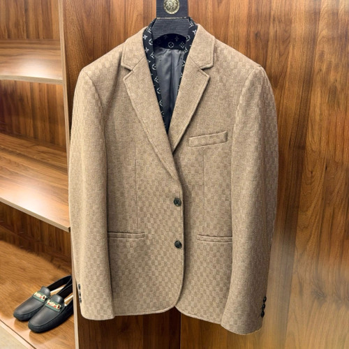 NIGO Louis Vuitton Men's Spring/Fall Fashion Classic V Neck Knit Plaid Fabric Single Breasted Suit Jacket #nigo78575