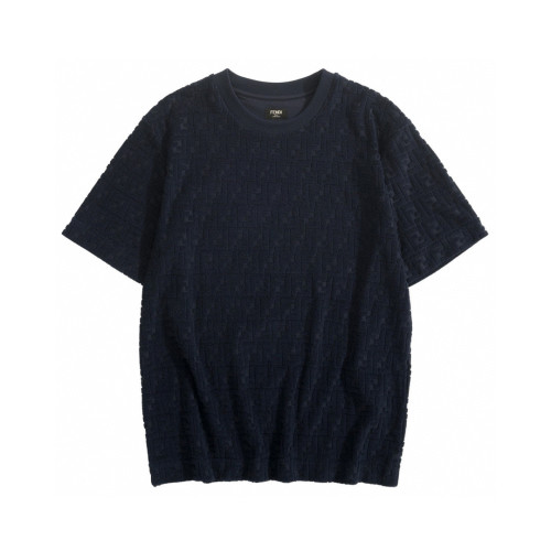 NIGO Fendi Men's Summer Solid Color FF Jacquard Printed Round Neck Short Sleeve T-Shirt Casual Lace-Up Shorts Suit Set #nigo76573