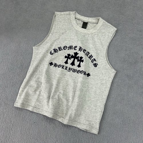NIGO Chrome Hearts Women's Summer Solid Color Letter Print Round Neck Sleeveless Tank Top #nigo76586