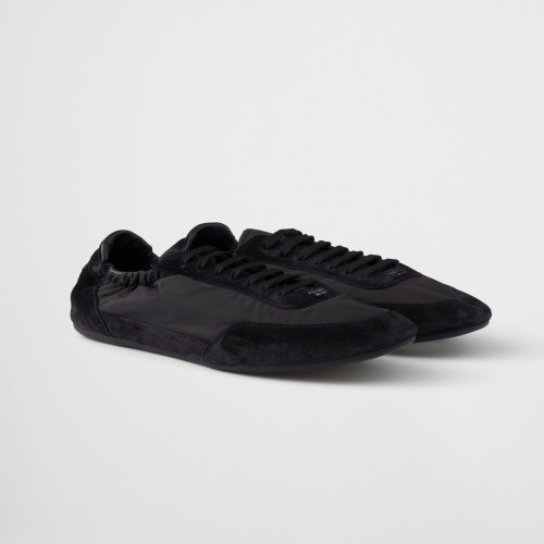 NIGO Prada Men's And Women's Spring/fall Fashion Classic Round Toe Lace Up Solid Color Leather Low Top Flat Sneakers Shoes #nigo79215