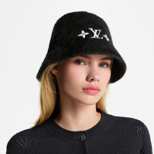 NIGO Louis Vuitton wide-brimmed fisherman's hat with logo and star embroidery #Nigo83141A