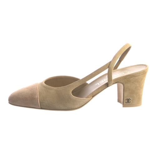 NIGO Chanel 25c New Spring Women's Slingback High Heels in Calfskin Suede #Nigo81925L