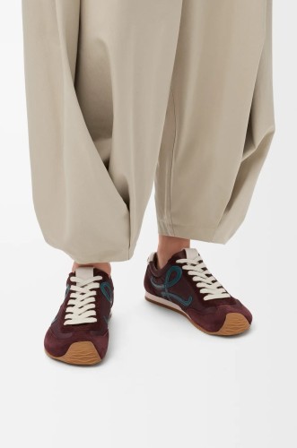 NIGO LOEWE Ballet Runner series, deep burgundy, women's casual shoes #Nigo83166A