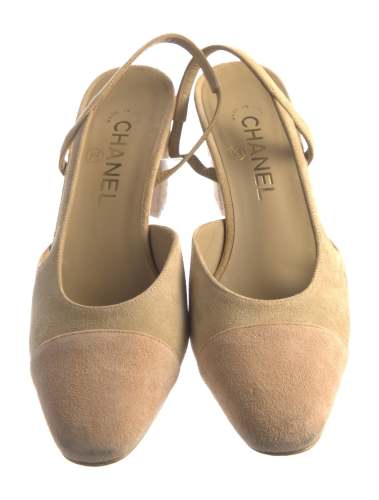 NIGO Chanel 25c New Spring Women's Slingback High Heels in Calfskin Suede #Nigo81925L