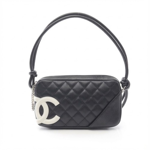 NIGO Chanel Vintage Women's Shoulder Bag Crossbody Tote Handbag Black Cowhide Leather Fashion Zipper Handbag Bags  #Nigo82236A