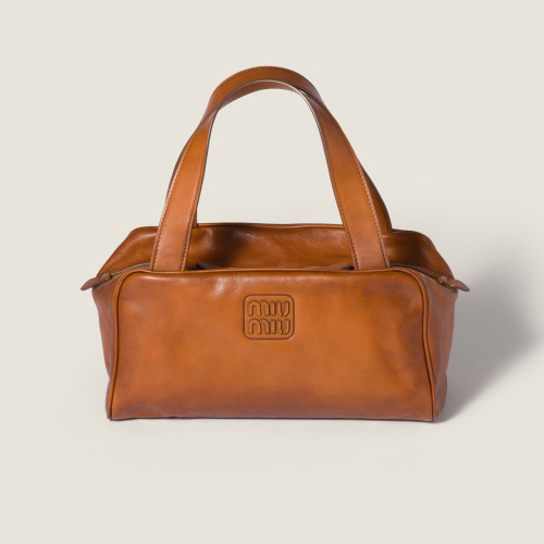 NIGO MiuMiu Leather Handbag Soft Clutch Signature Square Bag Fashionable Trendy Casual Bags 5bb182_2ier_f0046_v_moo #Nigo82284A