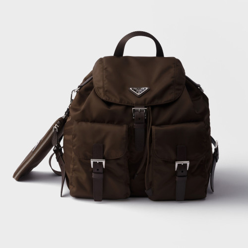 NIGO Prada Medium Re-nylon Backpack Coffee Brown Multi-pocket Fashion Backpack Casual Bag Bags1bz811_rv44_f0038_v_otm #Nigo82283A