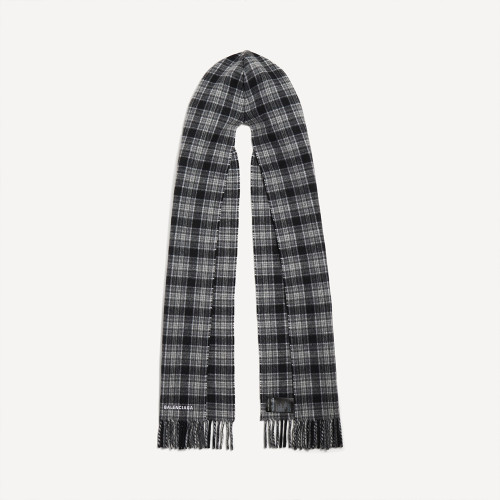 NIGO Balenciaga Women's Men's Checked Wool Hooded Scarf Accessories #nigo194081