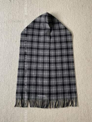 NIGO Balenciaga Women's Men's Checked Wool Hooded Scarf Accessories #nigo194081