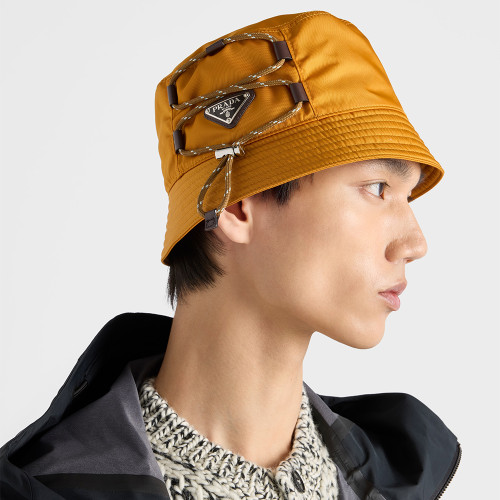 NIGO Prada Men's And Women's Fashion Casual Solid Color Triangle Logo Recycled Nylon Fisherman's Hat Style Hat Accessories #nigo82538A